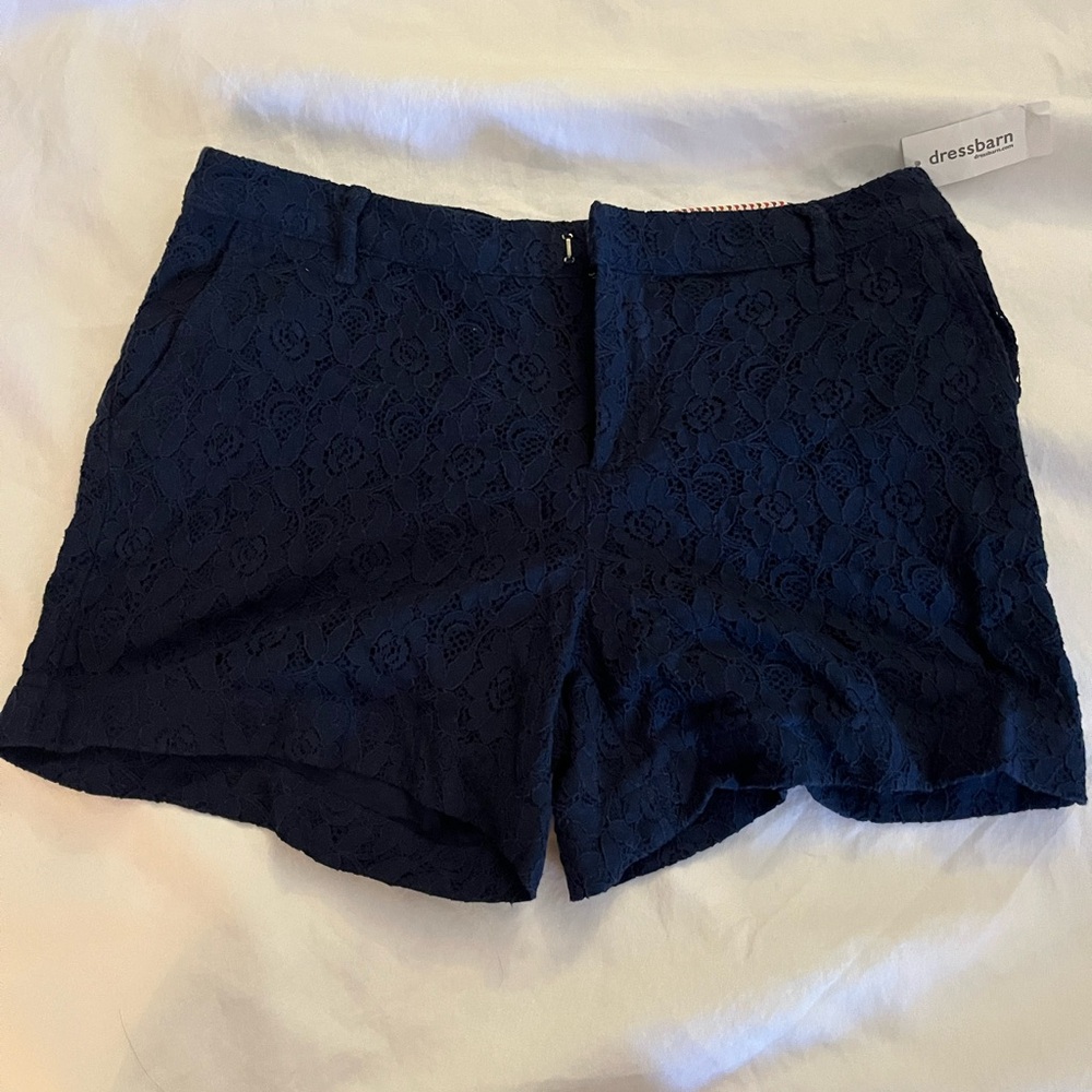 Dress barn blue lace shorts